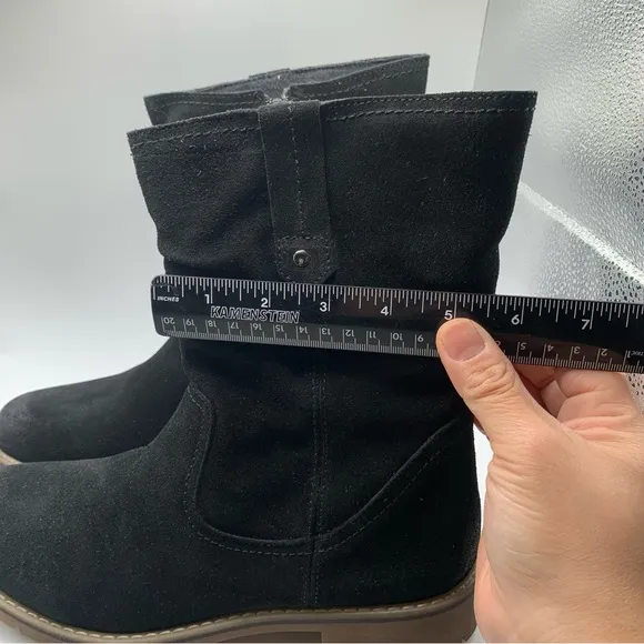 NWOB Eric Michael Texas Women's Black Suede Ankle Boots Size 10-10.5 EU 41 1072