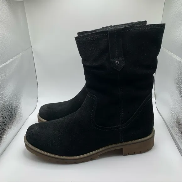 NWOB Eric Michael Texas Women's Black Suede Ankle Boots Size 10-10.5 EU 41 1072