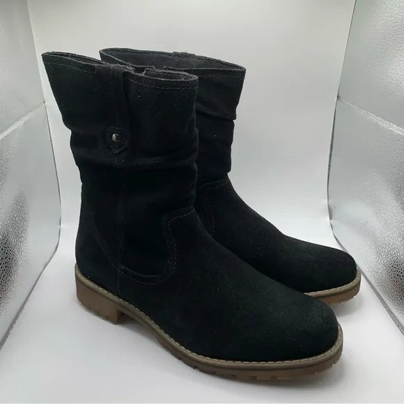 NWOB Eric Michael Texas Women's Black Suede Ankle Boots Size 10-10.5 EU 41 1072