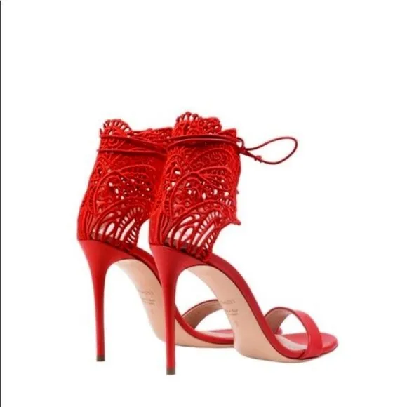 NWOT Casadei Crochet Leather Sandals size 6