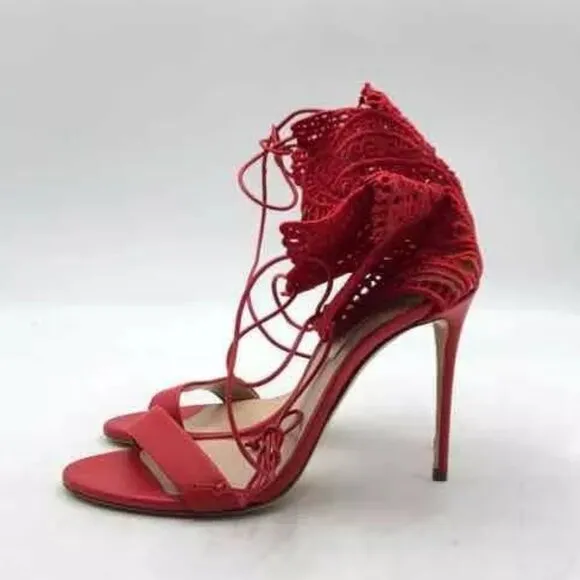 NWOT Casadei Crochet Leather Sandals size 6