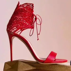 NWOT Casadei Crochet Leather Sandals size 6