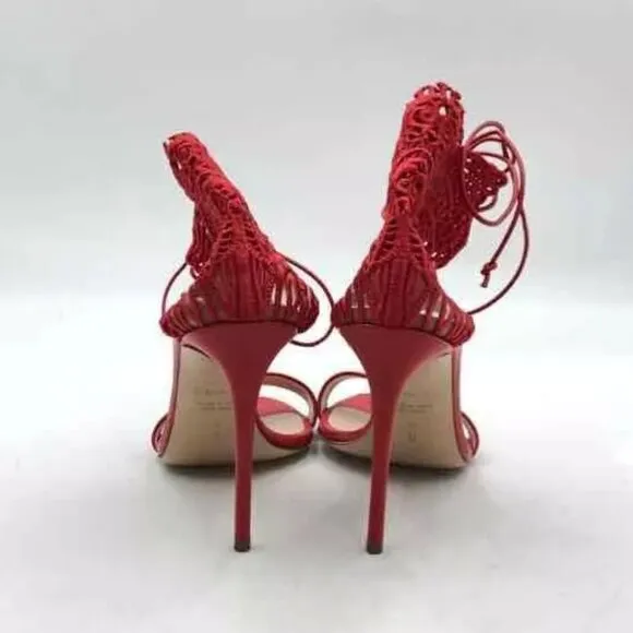 NWOT Casadei Crochet Leather Sandals size 6