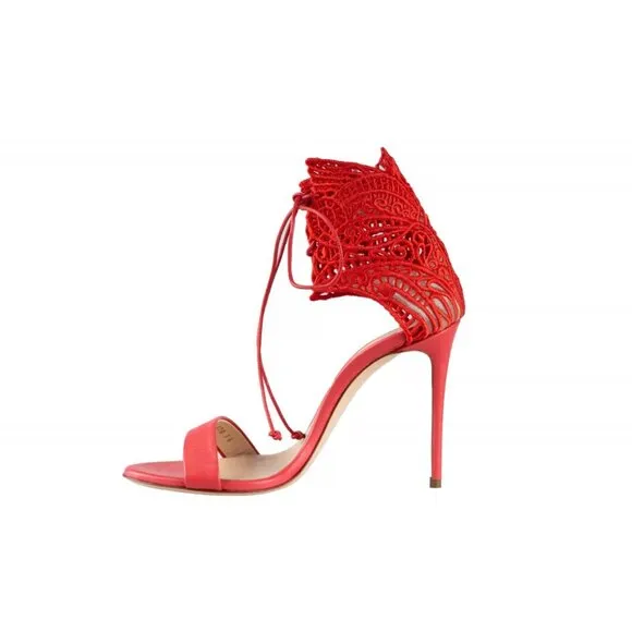 NWOT Casadei Crochet Leather Sandals size 6