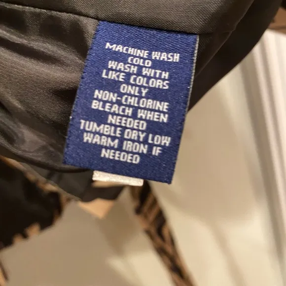 NWOT - CHAPS BY RALPH LAUREN ZEBRA PRINT BELTED TRENCHCOAT - BROWN &amp; TAN🤩🛍️🤩