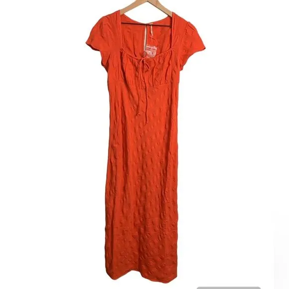 NWOT Free People 100% cotton Natalya Solid Midi Dress. Size Small
