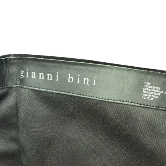 NWOT Gianni Bini Black Suede Tall Slouchy Kitten Heel Boots Size 7.5