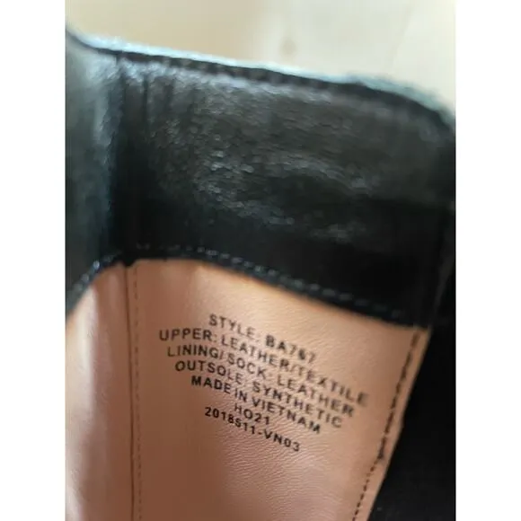 NWOT J. Crew Leather High-shaft Stacked-heel Boots in Black Size 6.5