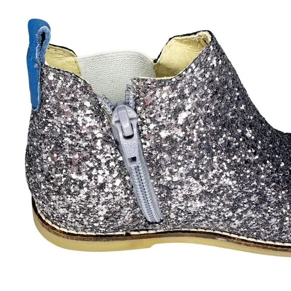 NWOT Mini Boden Glittery Ankle Boots Size 33 (2)