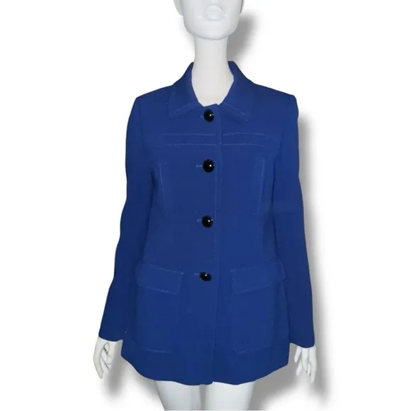 NWT 2012 Worthington Blue Pea Coat (S) - Vintage Chic, Y2K Revival
