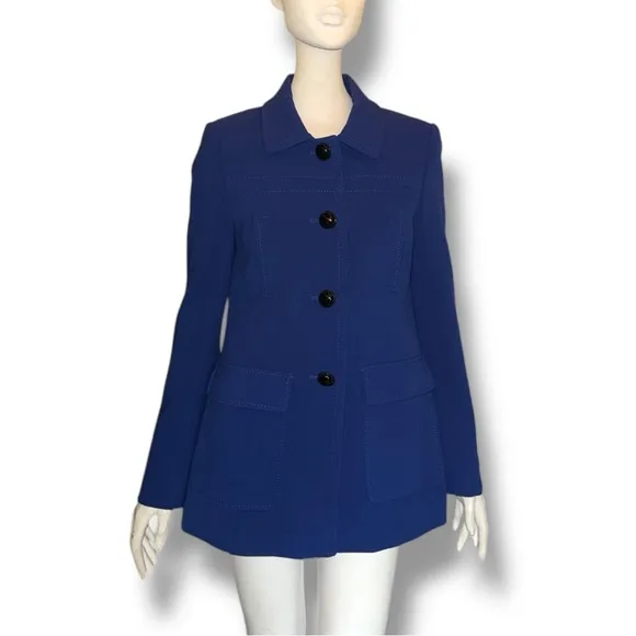 NWT 2012 Worthington Blue Pea Coat (S) - Vintage Chic, Y2K Revival