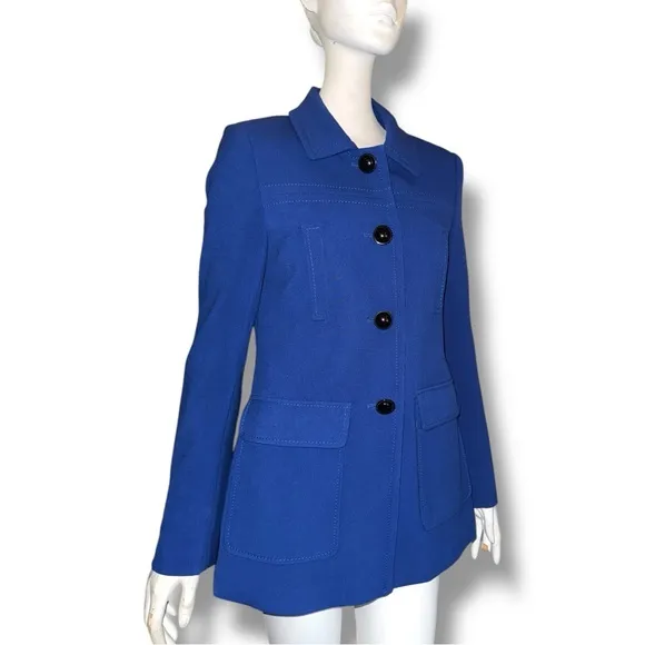 NWT 2012 Worthington Blue Pea Coat (S) - Vintage Chic, Y2K Revival