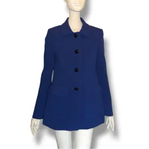 NWT 2012 Worthington Blue Pea Coat (S) - Vintage Chic, Y2K Revival