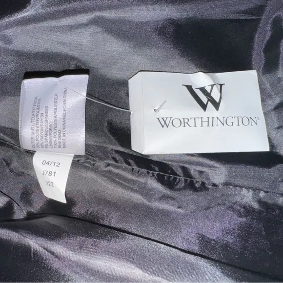 NWT 2012 Worthington Blue Pea Coat (S) - Vintage Chic, Y2K Revival