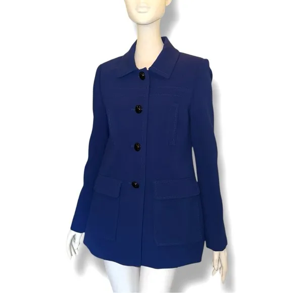 NWT 2012 Worthington Blue Pea Coat (S) - Vintage Chic, Y2K Revival