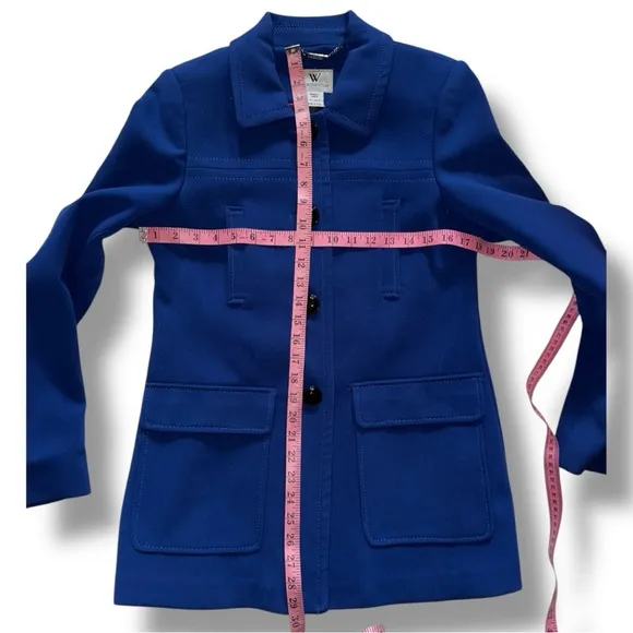 NWT 2012 Worthington Blue Pea Coat (S) - Vintage Chic, Y2K Revival