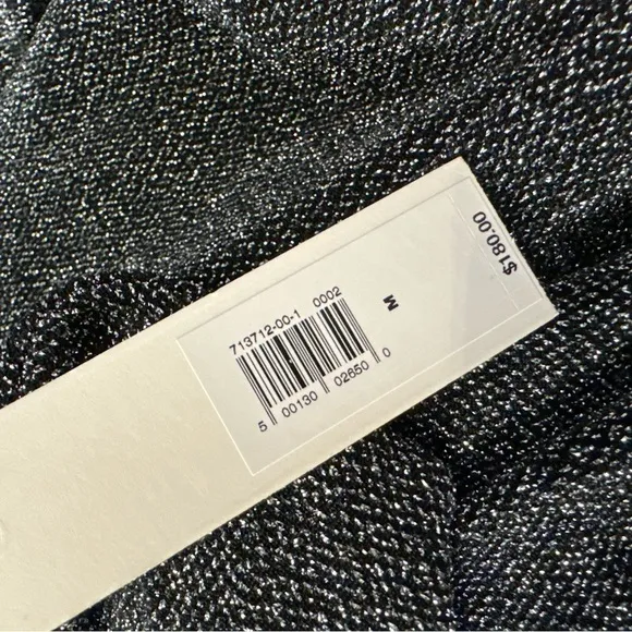 NWT! Banana Republic Black Shine Sparkle Jersey Knit Twist-Front Maxi Dress