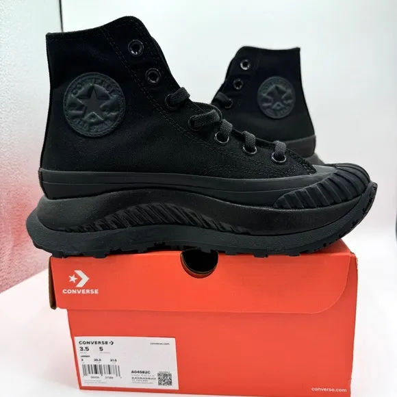 NWT Converse Chuck 70 At-CX Hi All Black Platform High Tops Triple Black Unisex