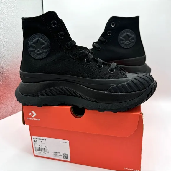 NWT Converse Chuck 70 At-CX Hi All Black Platform High Tops Triple Black Unisex
