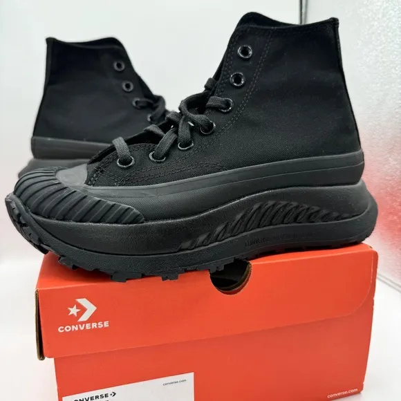 NWT Converse Chuck 70 At-CX Hi All Black Platform High Tops Triple Black Unisex