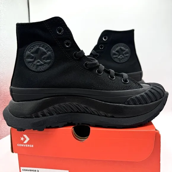 NWT Converse Chuck 70 At-CX Hi All Black Platform High Tops Triple Black Unisex