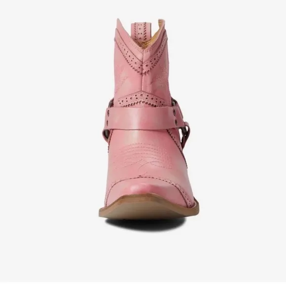 NWT Dingo Gummy Bear Snip Toe Cowboy Booties Womens Pink  Casual Boots 9.5