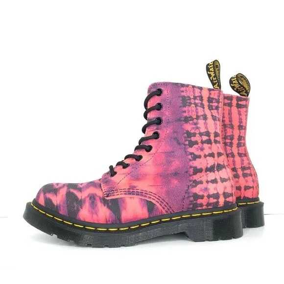 NWT Dr Martens Purple Tie Dye 1460 Lace Up Ankle Boots Women’s 7 Shoes