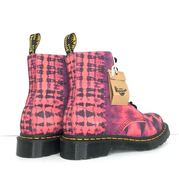 NWT Dr Martens Purple Tie Dye 1460 Lace Up Ankle Boots Women’s 7 Shoes