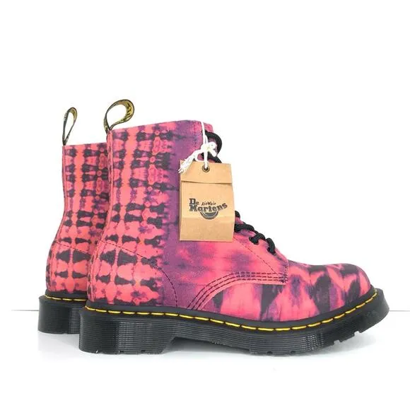 NWT Dr Martens Purple Tie Dye 1460 Lace Up Ankle Boots Women’s 7 Shoes