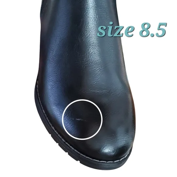 NWT Eurosoft sofft Wenda riding knee boots black adjustable shaft faux leather