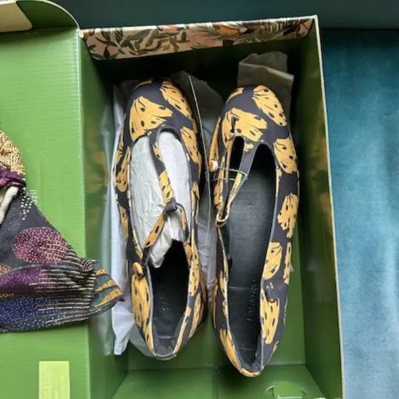 NWT Farm Rio Black Bananica Bunch Ballerina Mary Jane Platform Banana Shoes