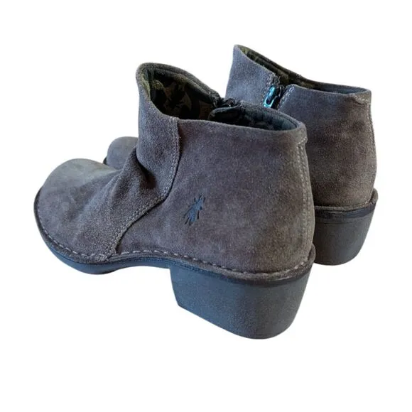 NWT Fly London EUR 39 US 8.5 9 Ankle Slouch Boot Taupe Oil Suede Boho Lagenlook