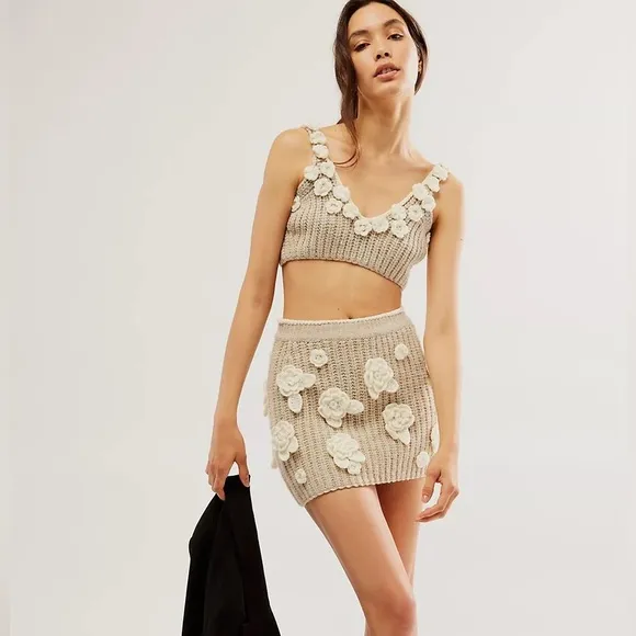 NWT For Love &amp; Lemons Ivy Mini Skirt