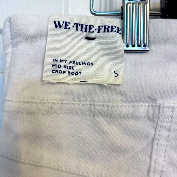NWT Free People, In My Feelings Crop Jeans, Small in Seasalt