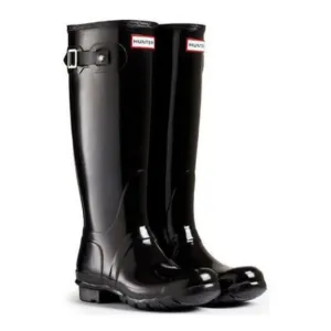 NWT Hunter Black Original Tall Gloss Rain Boots Size 7