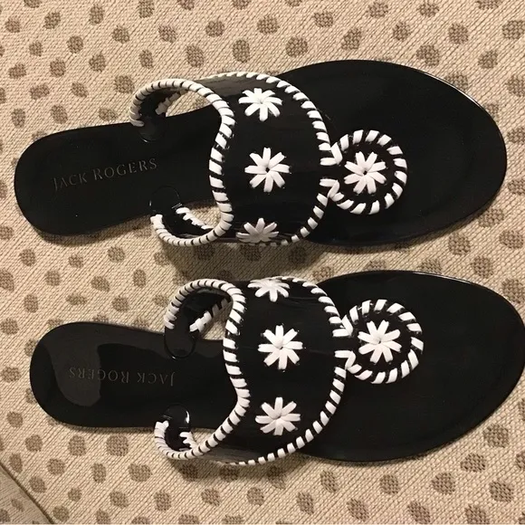 NWT Jack Rogers black jelly sandals size 11