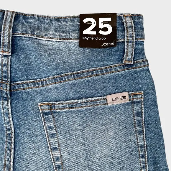 NWT Joe's Jeans Blue Ursula Boyfriend Crop Jeans Women's Size 25