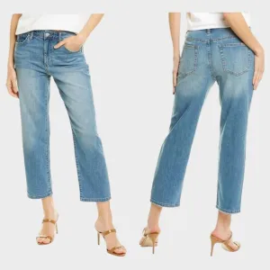 NWT Joe's Jeans Blue Ursula Boyfriend Crop Jeans Women's Size 25