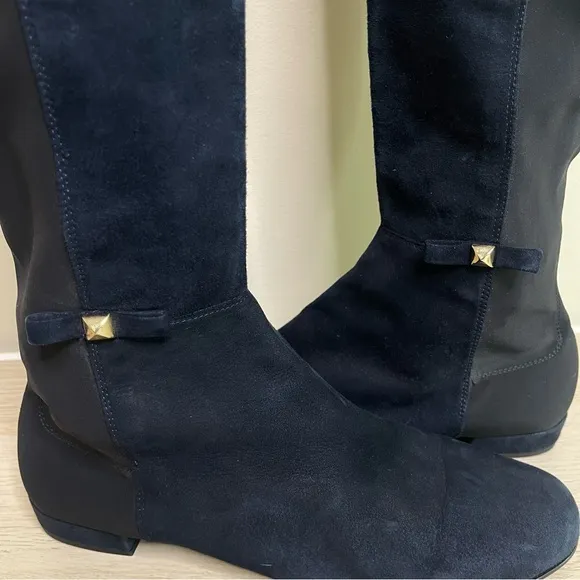 NWT Kate Spade Dark Blue Suede Leather Boots - 8.5