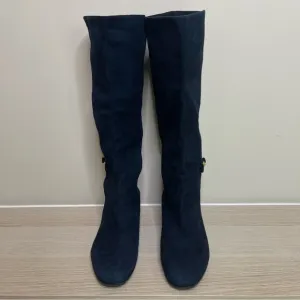 NWT Kate Spade Dark Blue Suede Leather Boots - 8.5