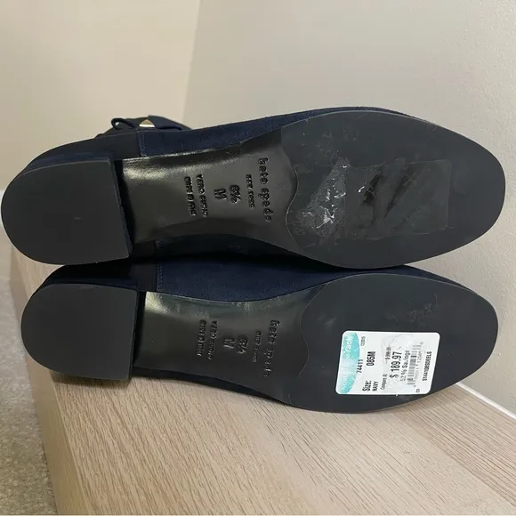 NWT Kate Spade Dark Blue Suede Leather Boots - 8.5