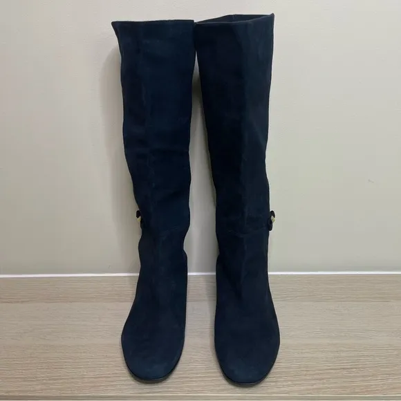 NWT Kate Spade Dark Blue Suede Leather Boots - 8.5