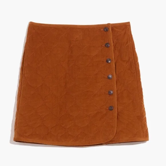 NWT - Madewell Corduroy Quilted Mini Skirt - Size 0