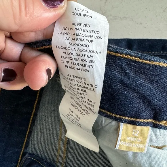 NWT Michael Kors Dark Blue Stretch Denim Mini Skirt.  Size 12