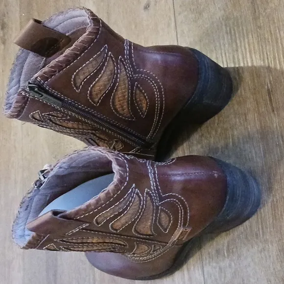 NWT Pikolinos Brown Leather Ankle Boots Size 6