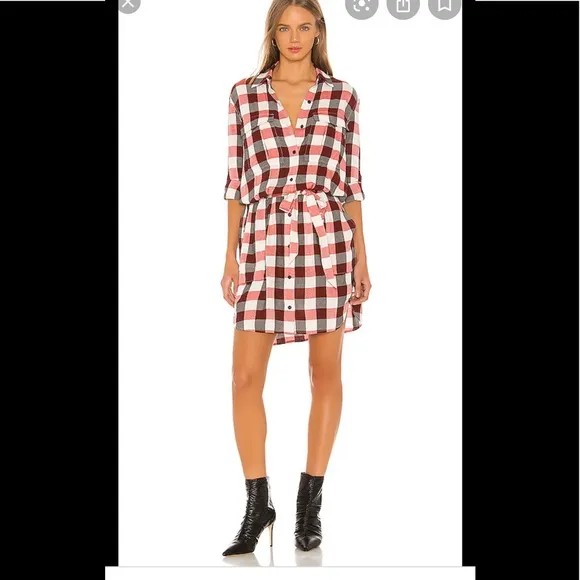 NWT Rag &amp; Bone Red/Ivory Beck Dress