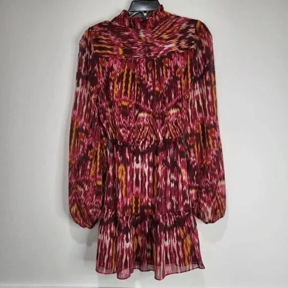 NWT Revolve House of Harlow 1960 Blouson gold fleck mini Boho Dress size 6
