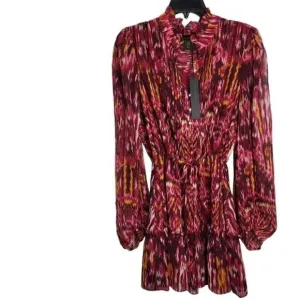 NWT Revolve House of Harlow 1960 Blouson gold fleck mini Boho Dress size 6