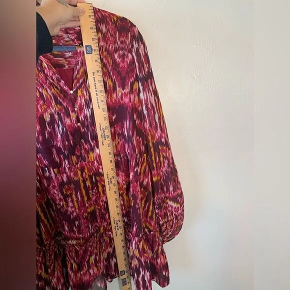 NWT Revolve House of Harlow 1960 Blouson gold fleck mini Boho Dress size 6