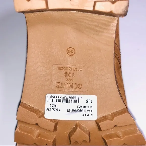NWT Schutz Women’s Inaiah Buckled Leather Hiker Combat Boots size 10